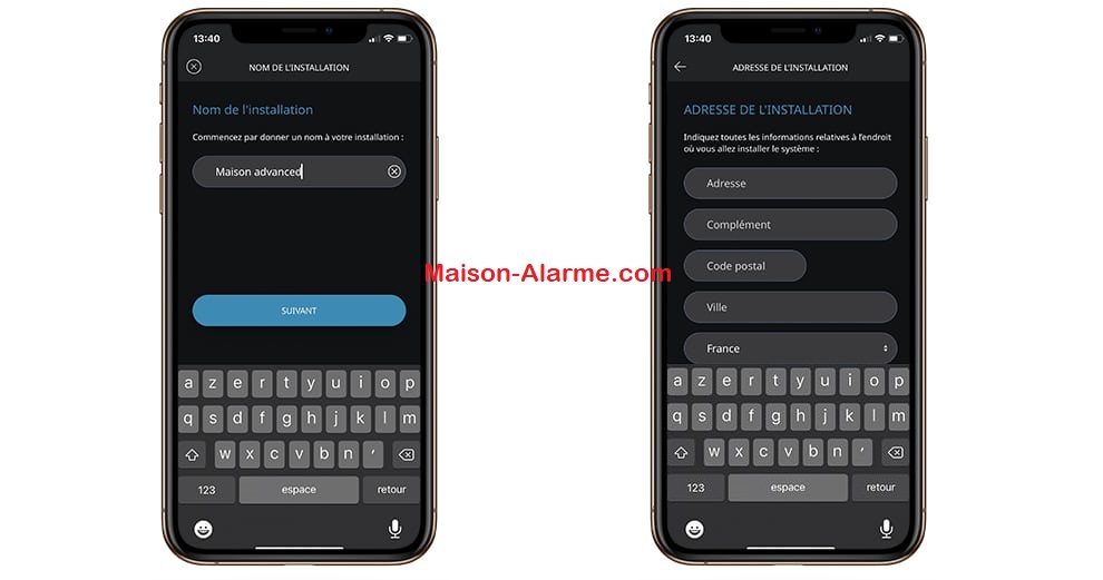 Test - Somfy Home Alarm Advanced - Ajouter l'installation
