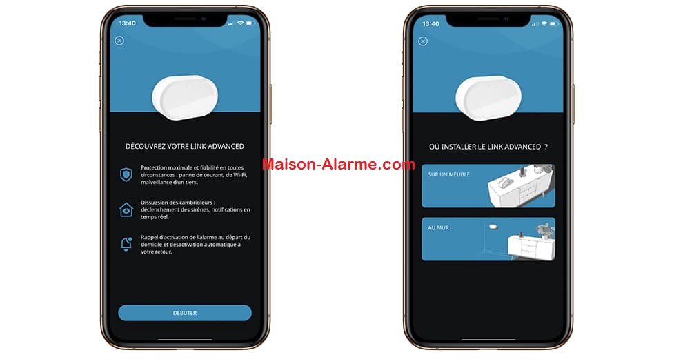 Test - Somfy Home Alarm Advanced - Installation du link advanced