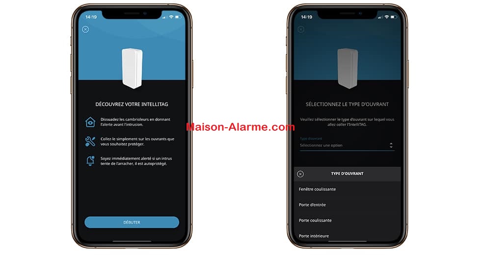 Test - Somfy Home Alarm Advanced - L'intellitag type d'ouvrant