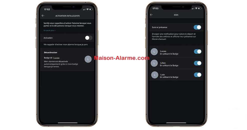 Test - Somfy Home Alarm Advanced - La localisation des enfants