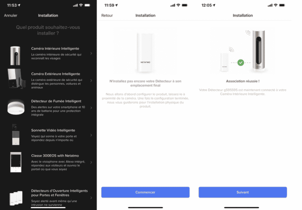 application installation alarme video netatmo