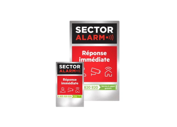 Plaque et autocollant sector alarm